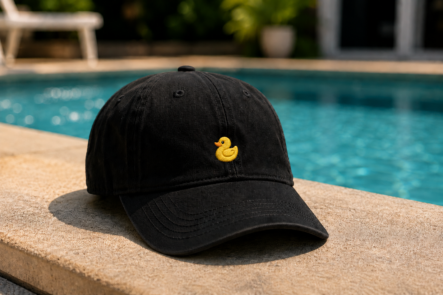 Duck Dad Hat black lifestyle product image | bd-media:scope=variant;color=black;role=lifestyle;priority=50