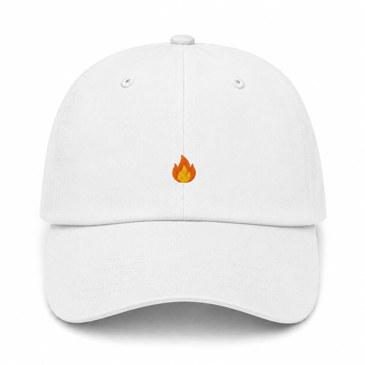 Flame Dad Hat white product image