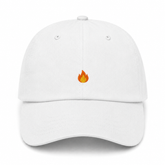 Flame Dad Hat white product image