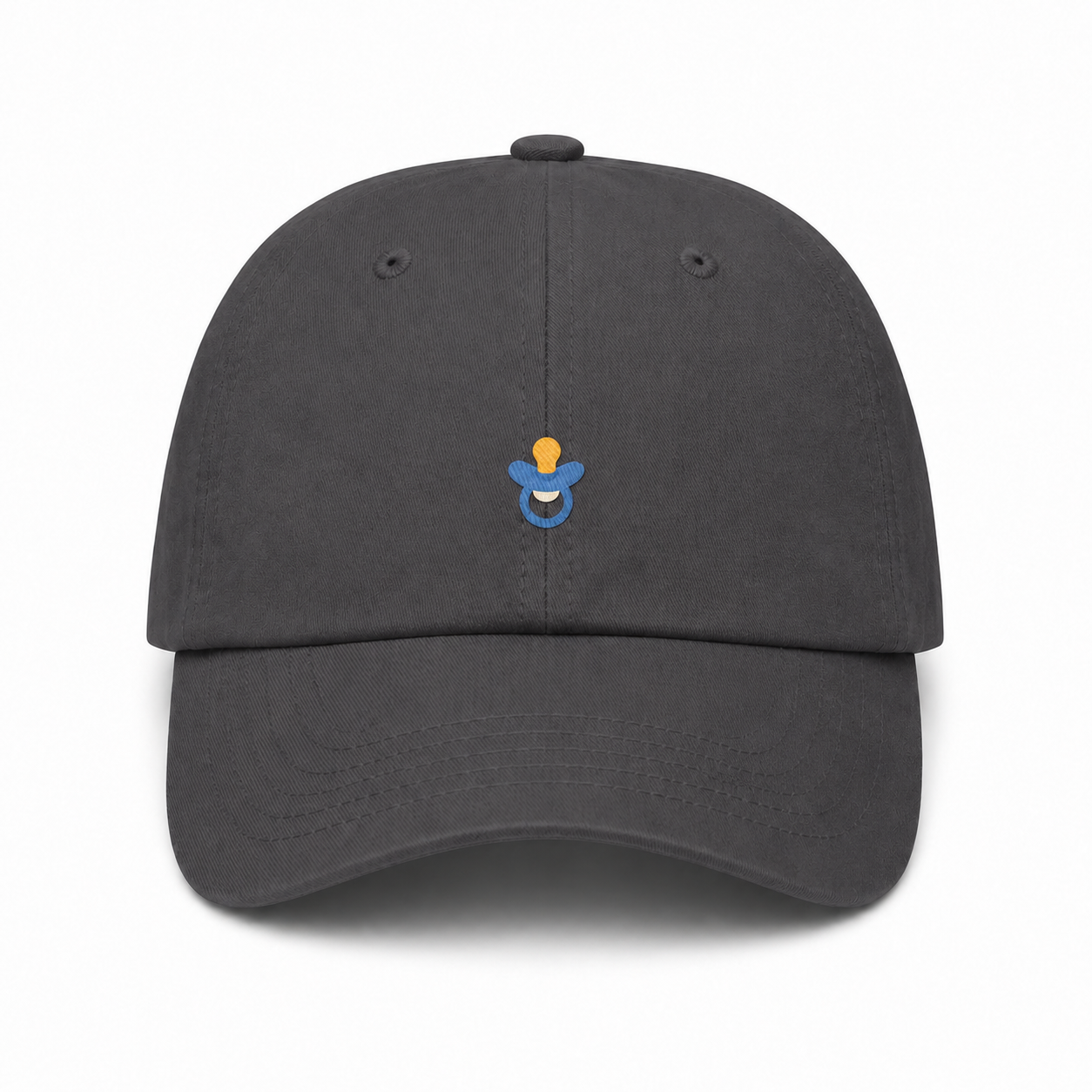 Pacifier Dad Hat grey product image