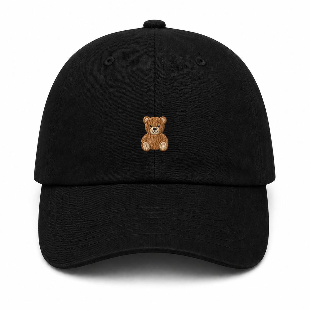 Teddy Bear Dad Hat black product image