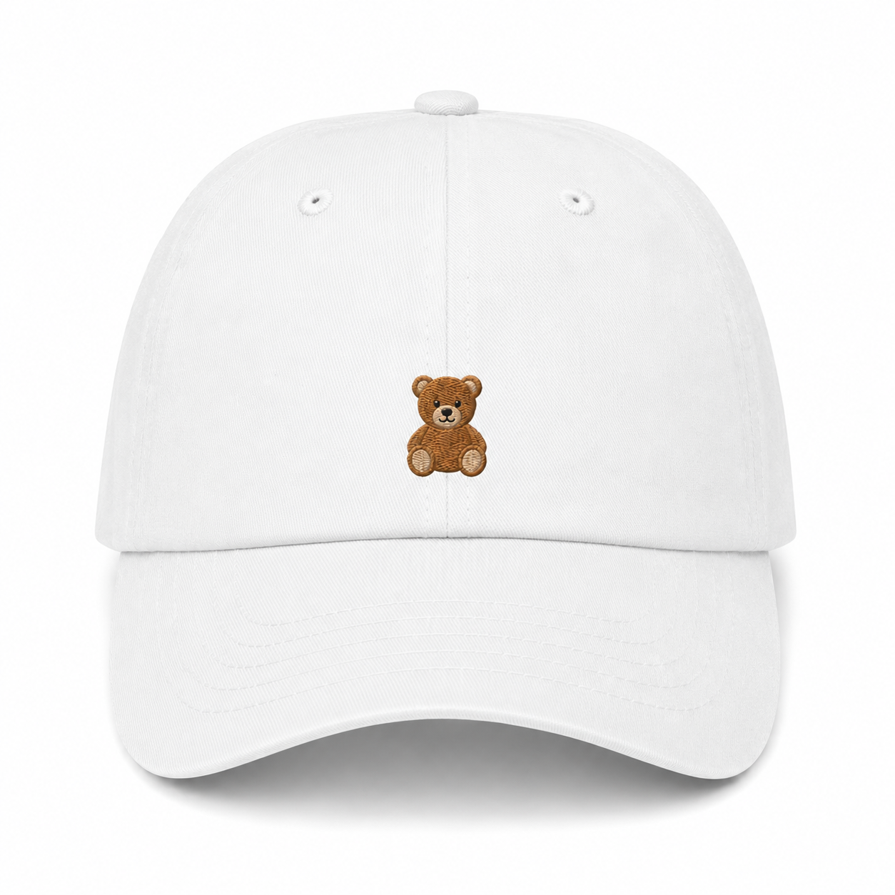 Teddy Bear Dad Hat white product image