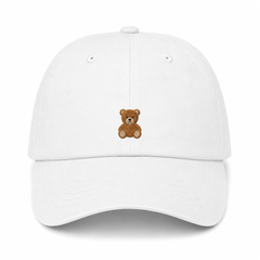 Teddy Bear Dad Hat white product image